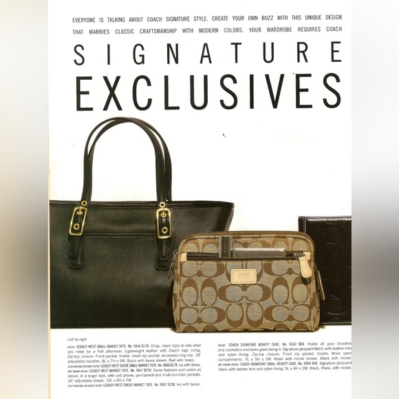 VINTAGE COACH LARGE LEGACY WEST MARKET TOTE, No. 9847 - Picture 12 of 12